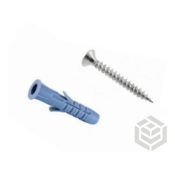 Fali dübel kék 10x70 + Csavar 6*70 - 4 db