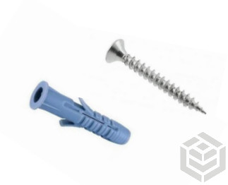 Fali dübel kék  8x60 + Csavar 4*60 - 5 db