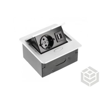 Felnyíló elosztó Avaro NFC ezüst 2 USB A 1x230V