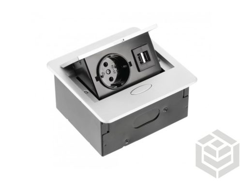 Felnyíló elosztó Avaro NFC ezüst 2 USB A 1x230V