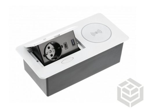 Felnyíló elosztó Avaro Plus NFC fehér 1 USB A+C 1x230V
