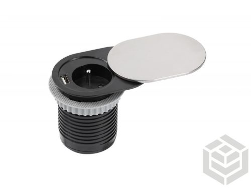Eltolható elosztó 1x230V 1xUSB inox