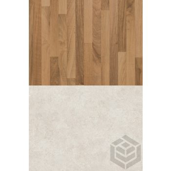   Konyhai Hátlap Porterhouse Dió K206 PE / Világos Mészkő K209 RS