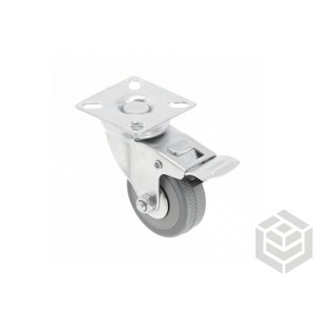 Görgő 50mm szürke,fékes