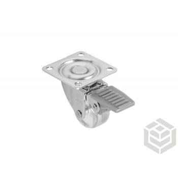 Görgő 35mm átlátszó fékes (25kg)