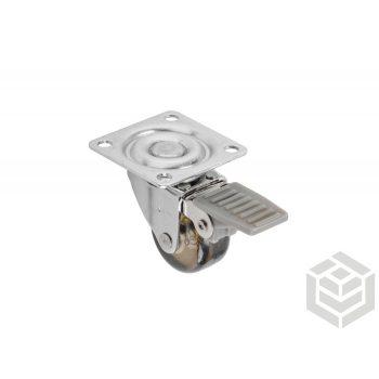 Görgő 35mm barna fékes (25kg)