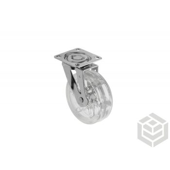 Görgő 75mm átlátszó sima (40kg)