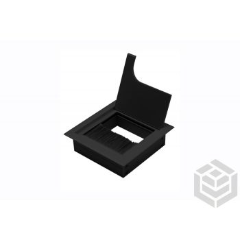 Kábelkiv. 80x80mm fém fekete