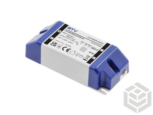 LED trafó 15 W 220-240VAC, IP20, 90x40x24 mm