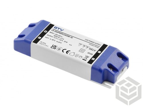 LED trafó 20 W 220-240VAC, IP20, 120x42x20 mm
