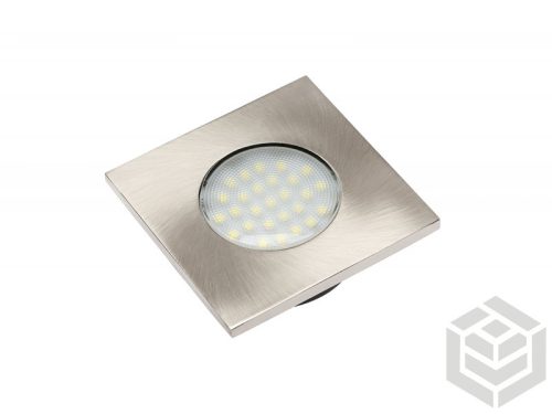 LED 3x1,5W inox 230V kocka hideg fehér MARBELLA négyszög lámpatest