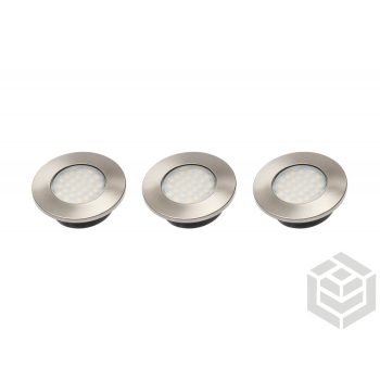   LED 3x1,5W inox 230V kerek Meleg fehér BARRI PLUS kerek lámpatest