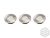 LED 3x1,5W inox 230V kerek Meleg fehér BARRI PLUS kerek lámpatest