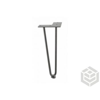 Asztalláb fém ARTO 2 szállas 406 mm fekete átm.10mm