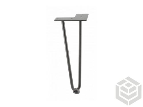 Asztalláb fém ARTO 2 szállas 406 mm fekete átm.10mm