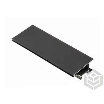   GTV GLAX profil rejt. íves éllel    3m fekete   (17mm tak.nélk.)