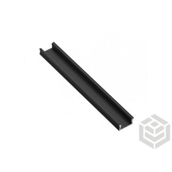   GTV GLAX profil csavarozható   3m fekete       14x7    (13mm tak.nélk.)