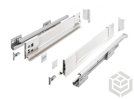 AXIS PRO GLASS fiók H=167, L=300, csillapított, üveg oldal, fehér