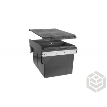   szemetes 600-as korp., függesztett, előlaprögzítő 2x27 l Alacsony: 358mm