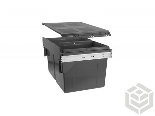 GTV szemetes 600-as korp., függesztett, előlaprögzítő 2x27 l Alacsony: 358mm