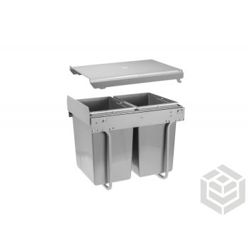 Hulladéktároló 2x15l 450mm