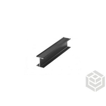 H-PROFIL 18 fekete szálcsiszolt 3 m 