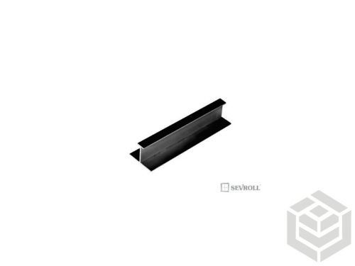 H-PROFIL fekete matt H08 SLIM   3 m