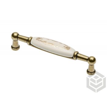 Bútorfogó fém porc.arany betét