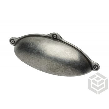 Bútorfogó fém kagyló ó-ezüst MARSA 7