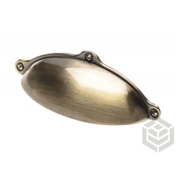 Bútorfogó fém kagyló szálcs. bronz MARSA 9