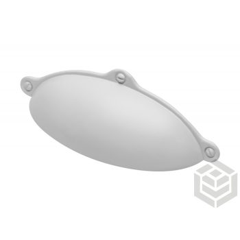 Bútorfogó fém kagyló m.fehér MARSA 10