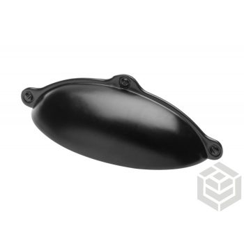 Bútorfogó fém kagyló fekete MARSA 20