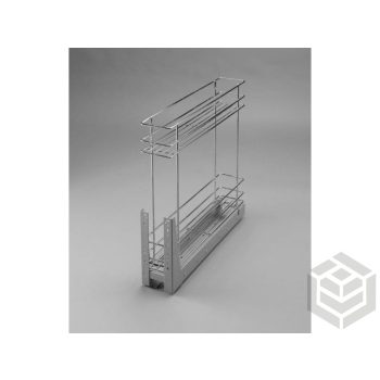 Kihúzható Fémrács 150/2 alsó sínes fékes ezüst