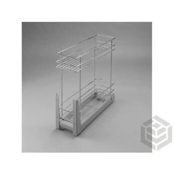 Kihúzható Fémrács 200/2 alsó sínes fékes ezüst