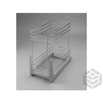 Kihúzható Fémrács 300/2 alsó sínes fékes ezüst