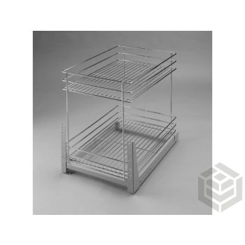 Kihúzható Fémrács 400/2 alsó sínes fékes ezüst