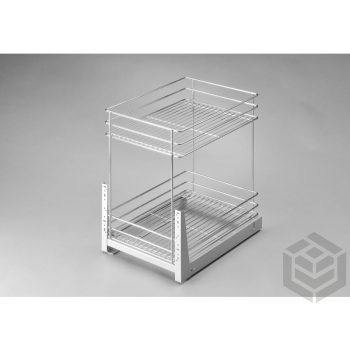 Kihúzható Fémrács 600/2 alsó sínes fékes ezüst