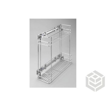 Kihúzható Fémrács 200/2 oldal sínes fékes ezüst