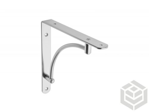 Konzol fém 220x220 ívelt króm