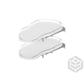   Vesetál sarokszekrénybe 900 mm fehér-króm jobbos (50es ajtó)