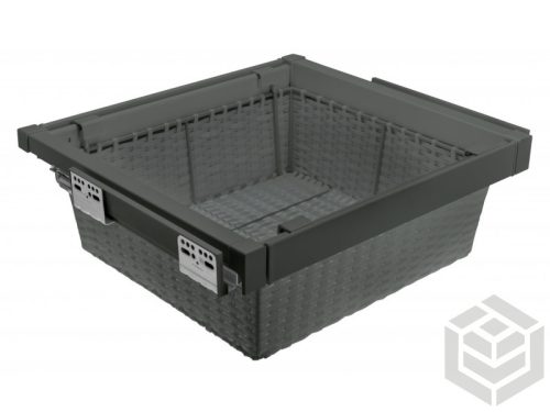 gardrób rattan kosár ELITE 600 mm antracit fékes