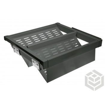   cipőtartó fém, sínes ELITE 600 mm antracit fékes perforált lemezes