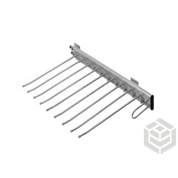   Nadrágtartó 9 soros kihúzh. 464x322x89,króm Jobb old.szer.